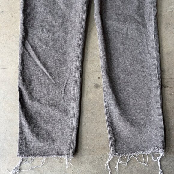 Madewell The Perfect Vintage Straight Leg Jean Gray Denim Raw Hem size 29 - Picture 4 of 8